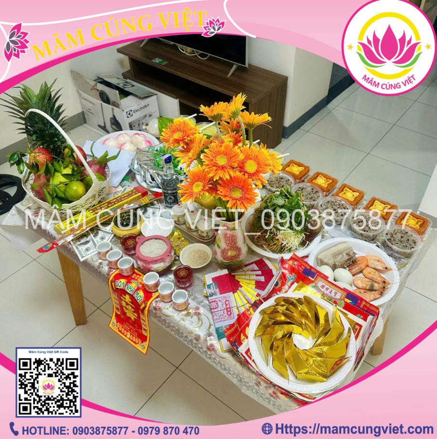 Mâm cúng về nhà mới đơn giản cầu may mắn bình an - Mâm Cúng Việt