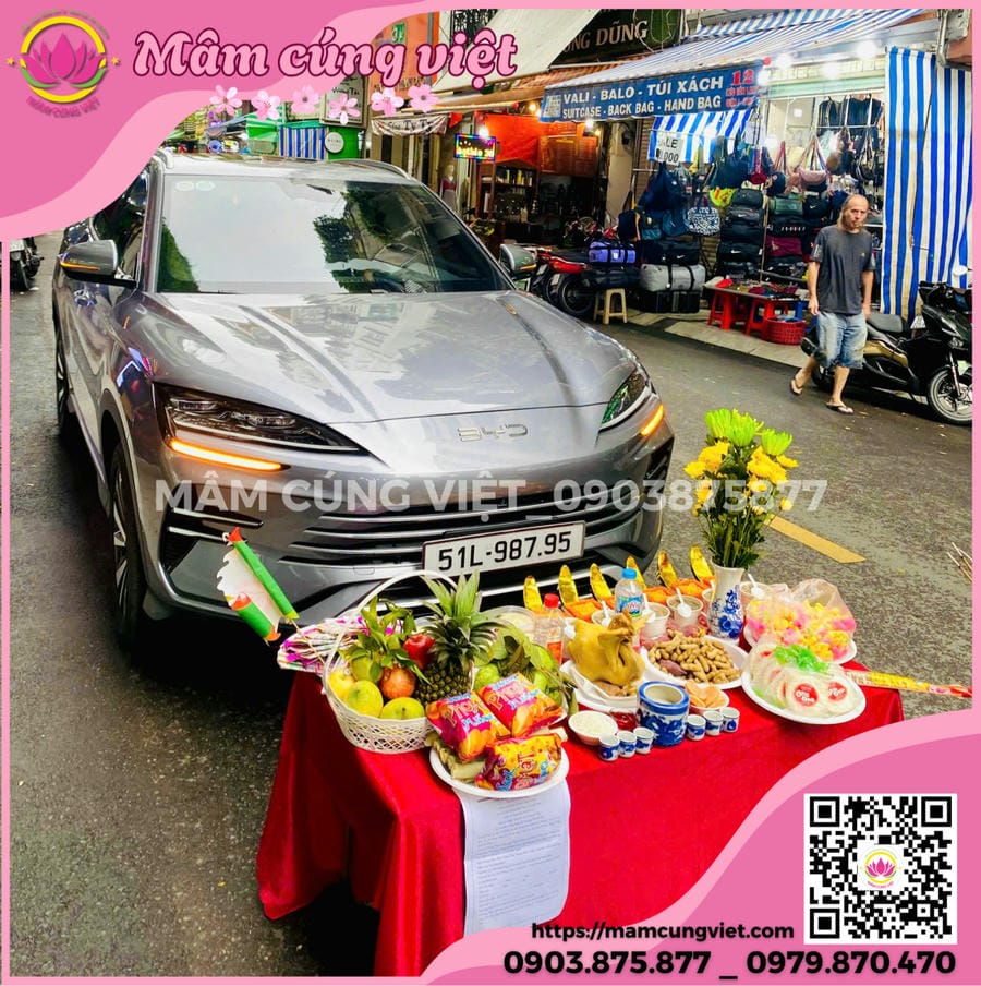 mâm cúng xe hàng tháng trọn gói tiêu chuẩn