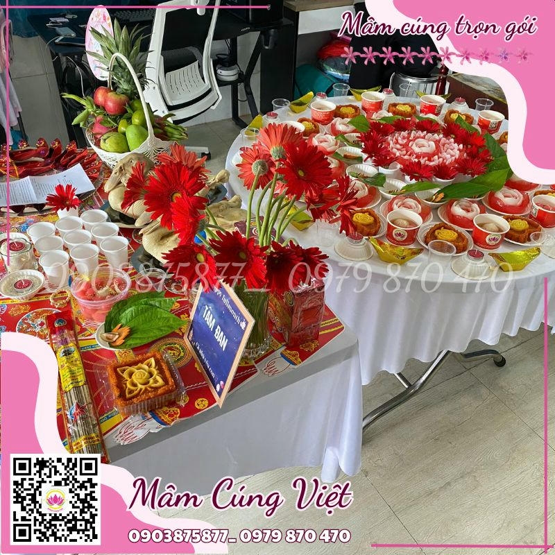 Mâm cúng mụ cho bé, cúng vịt Mâm cúng mụ, đầy tháng, thôi nôi cho bé