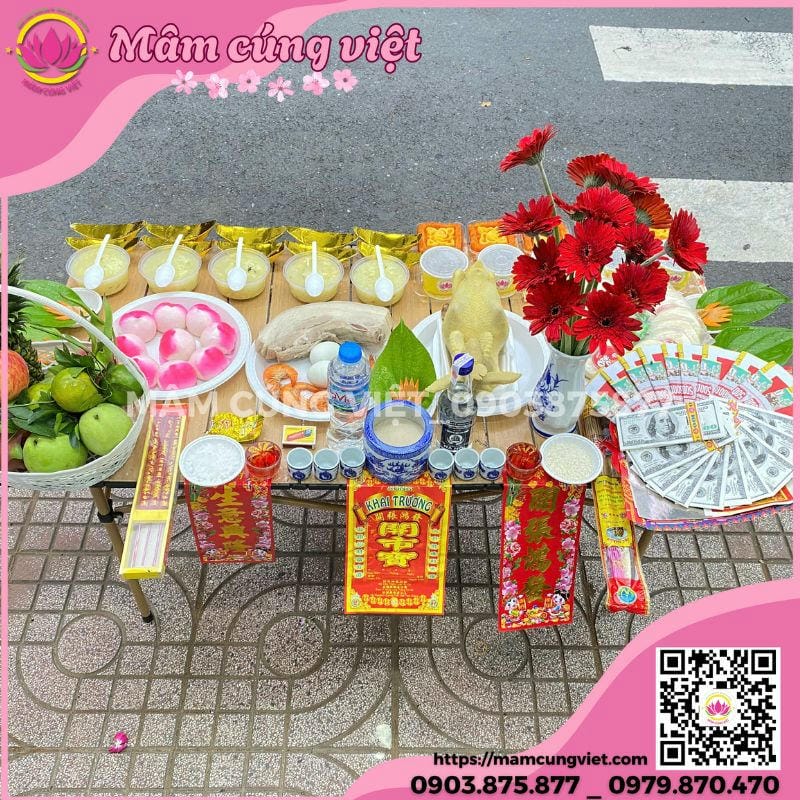 mâm cúng khai trương hồng phát