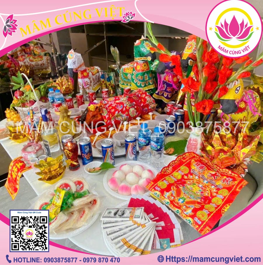 mâm cúng khai trương hồng phát, phát tài 