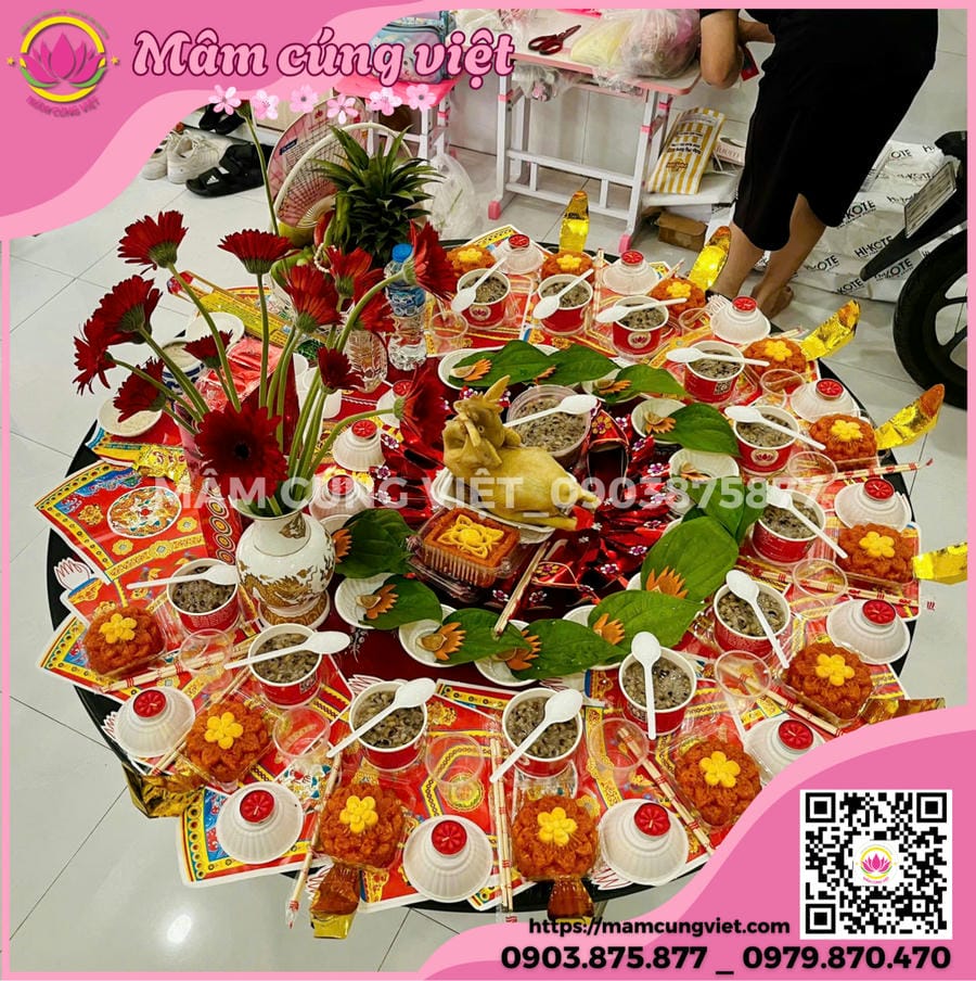 mâm cúng căn cho bé 3,6,9,12 tuổi mong bình an cho bé chuẩn truyền thống đầy đủ lễ vật 