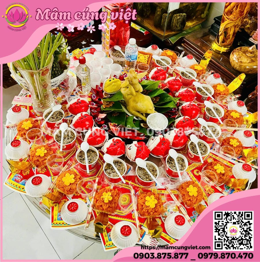 mâm cúng căn cho bé 3,6,9,12 tuổi mong bình an cho bé chuẩn truyền thống đầy đủ lễ vật 