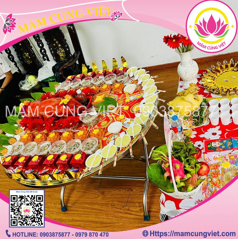 xôi chè cúng đầy cữ bé trai, bé gái