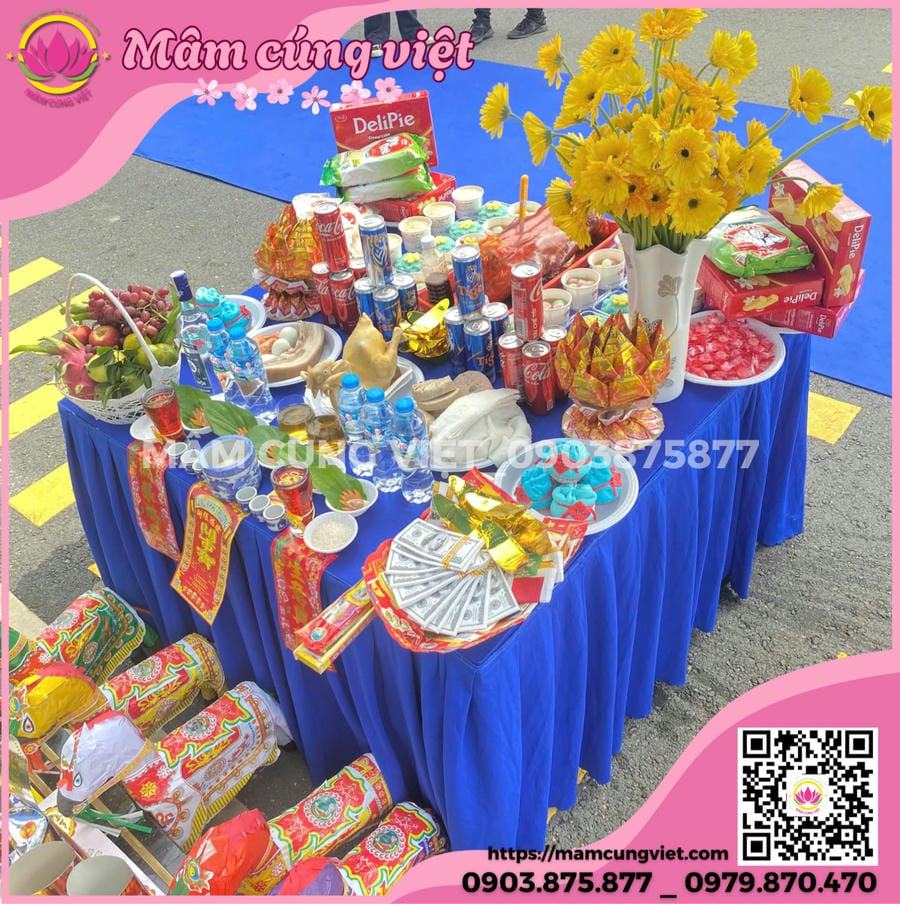 mâm cúng khai trương công ty đầy đủ lễ vật chuẩn phong thuỷ