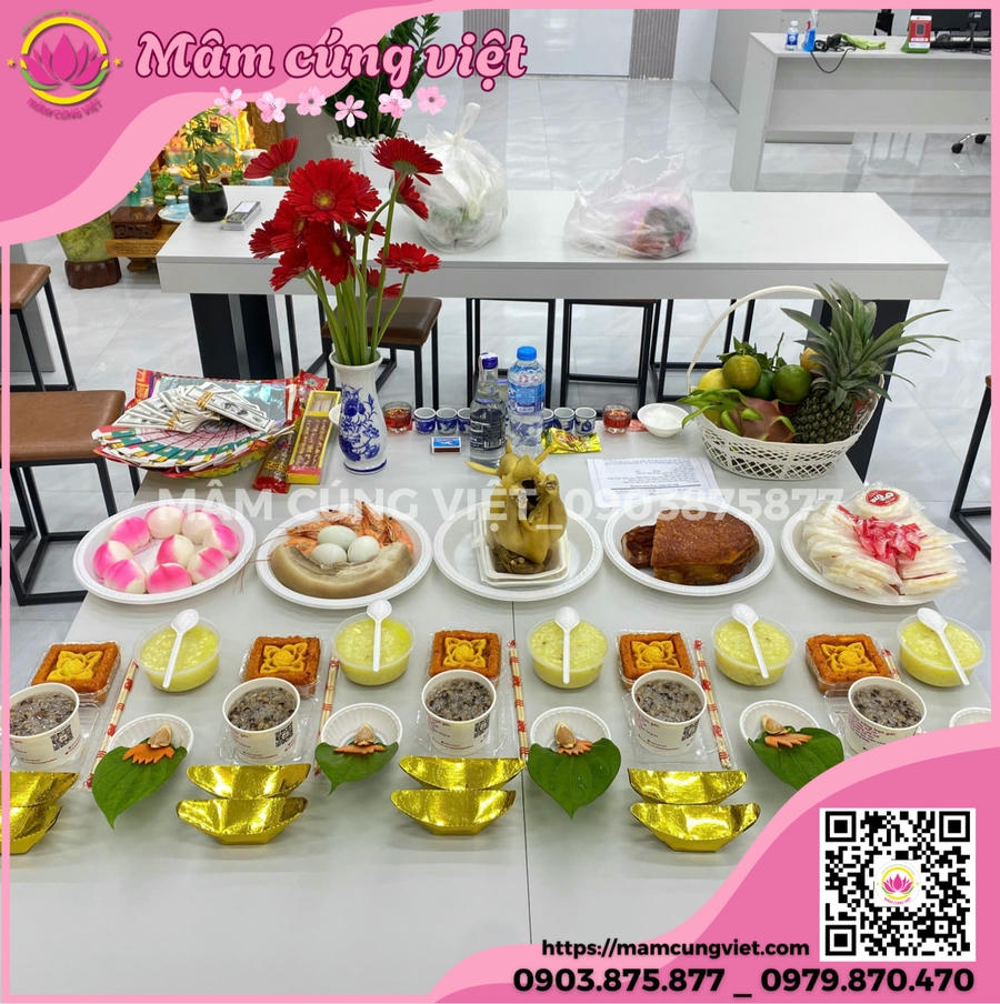 mâm cúng khai trương văn phòng mới nhất xôi chè cúng khai trương văn phòng đầy đủ