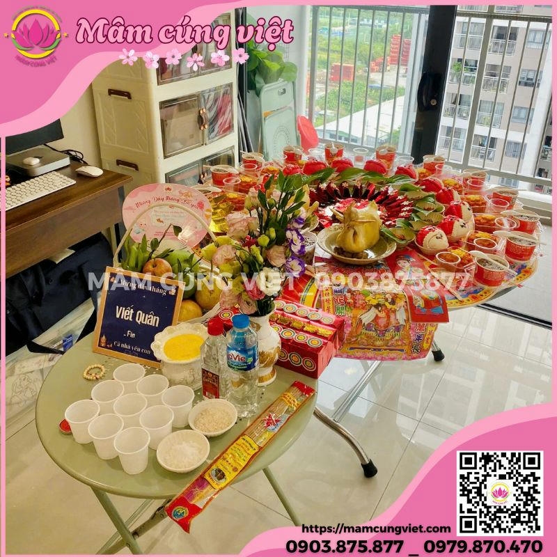 Mâm Cúng Đầy Tháng Thôi Nôi Màu Đỏ Tài Lộc Hướng Dẫn Nghi Thức Cơ Bản Khi Cúng Đầy Tháng, Thôi Nôi