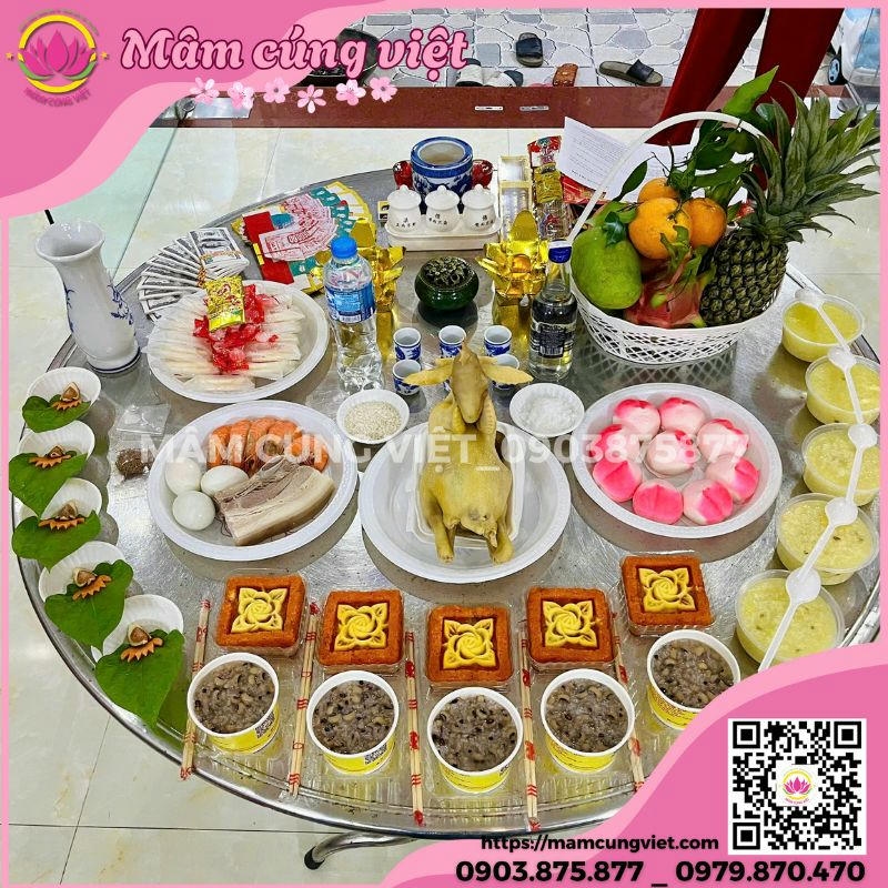 Mâm cúng nhà mới chuẩn truyền thống, đầy đủ lễ vật Mâm cúng trọn gói, đầy đủ chuẩn truyền thống