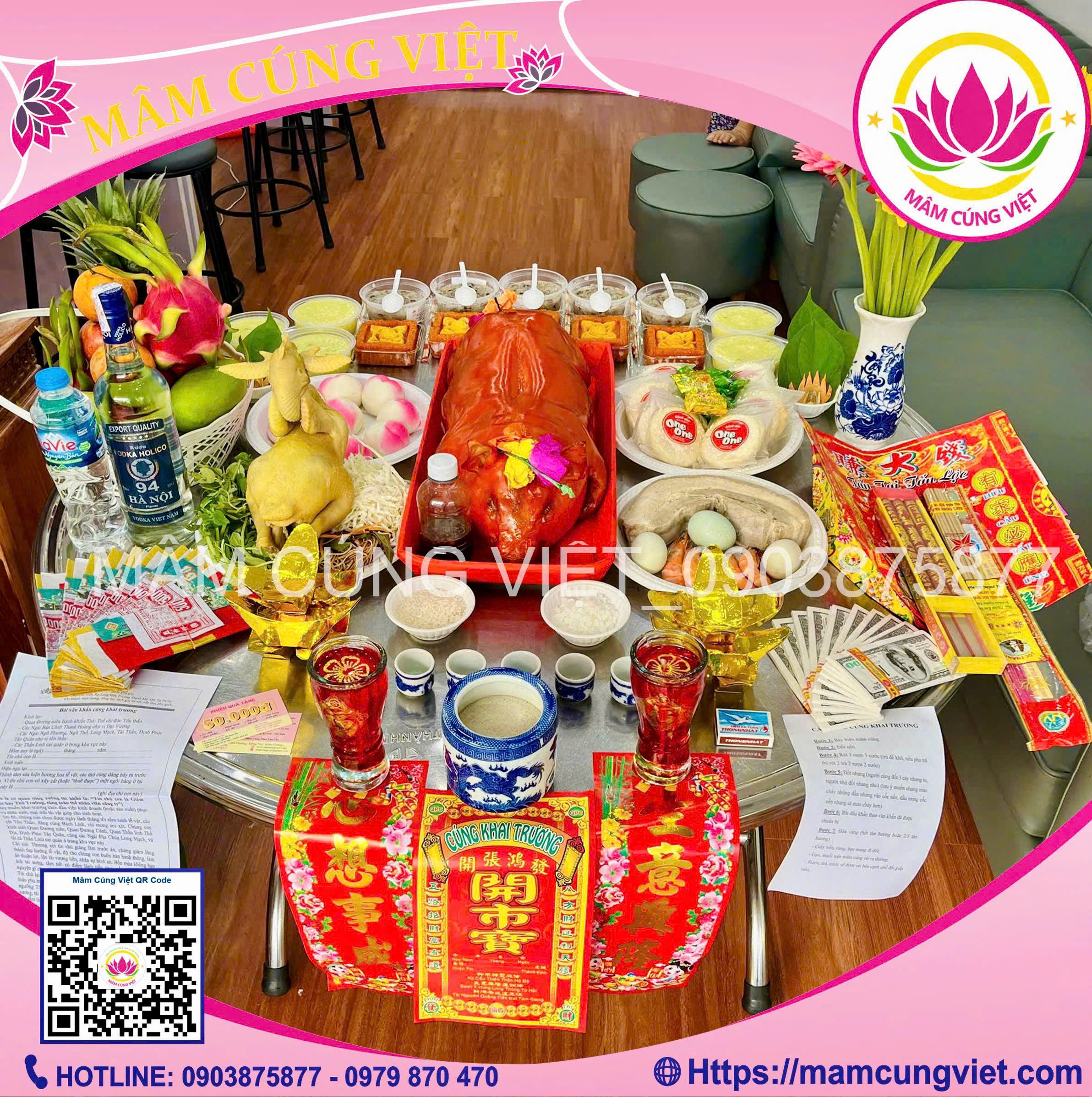 Mâm Cúng Khai Trương Công Ty Gói 3