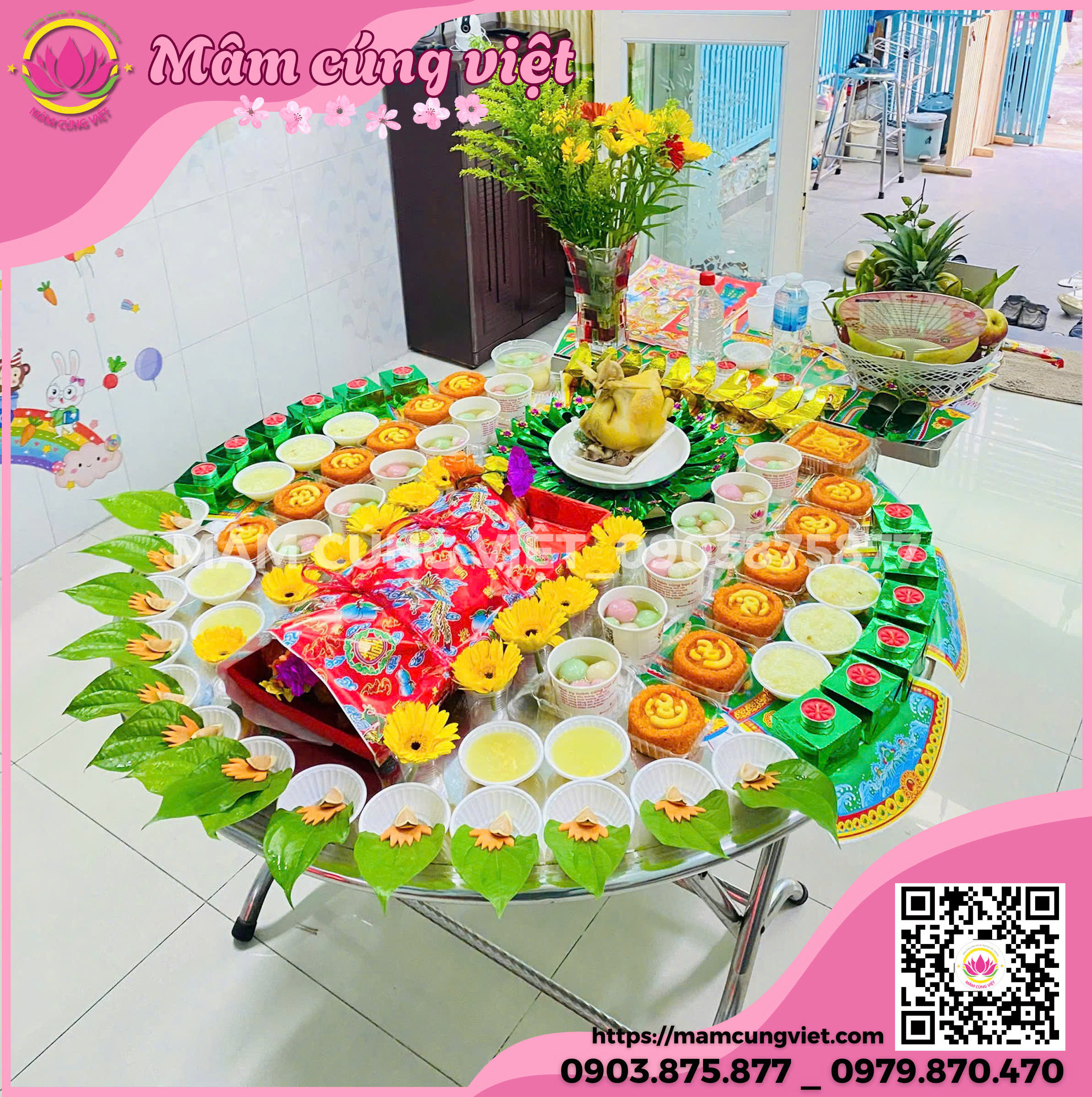 Mâm Cúng Mụ Cho Bé Gái Gói 3