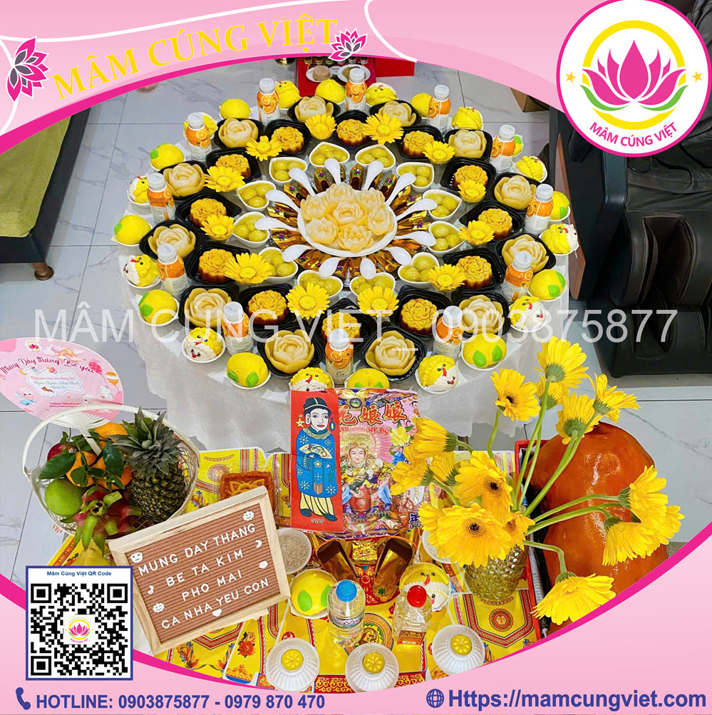 Mâm Cúng Đầy Tháng Bé Gái  Số 2