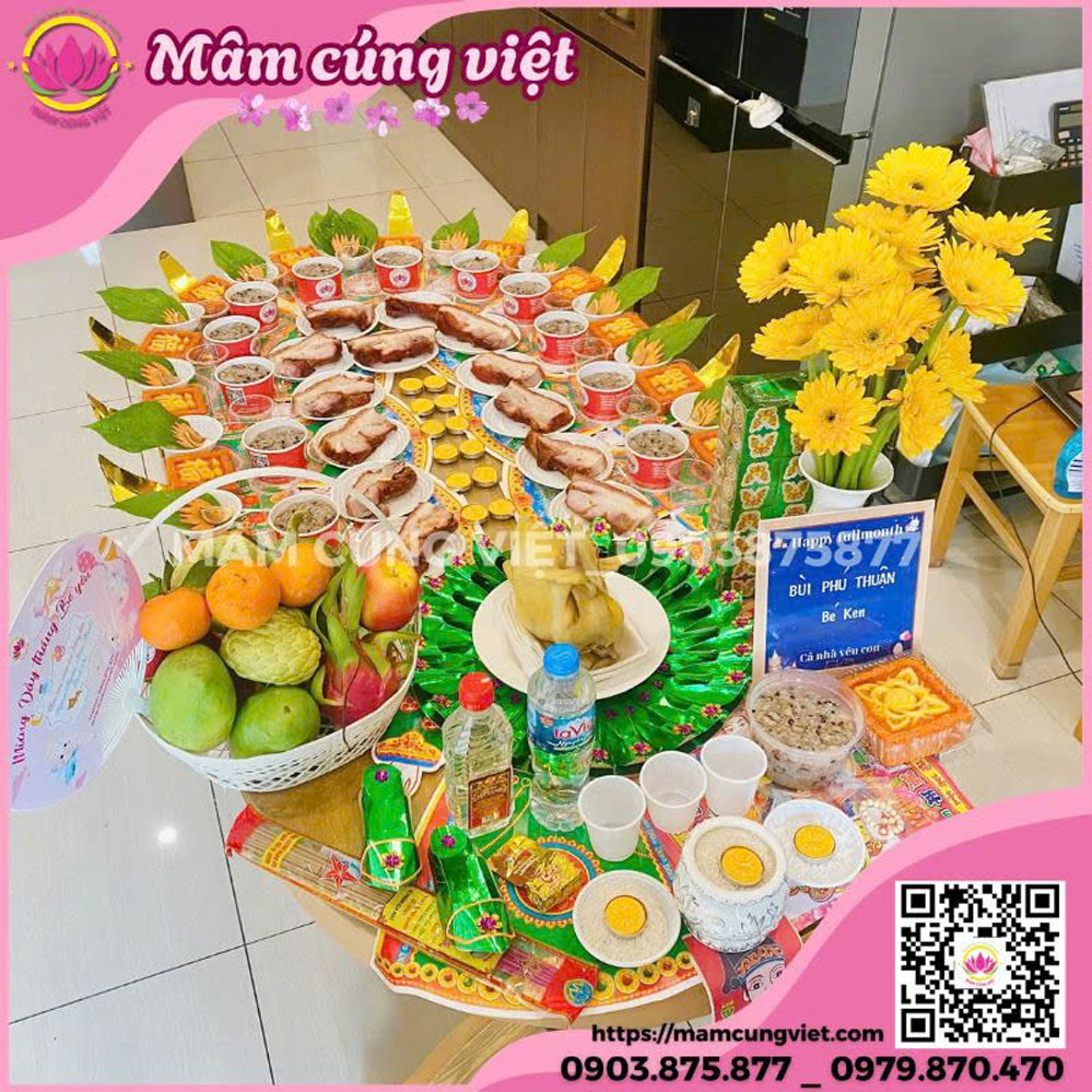 Mâm Cúng Đầy Tháng Bé Trai  Số 2