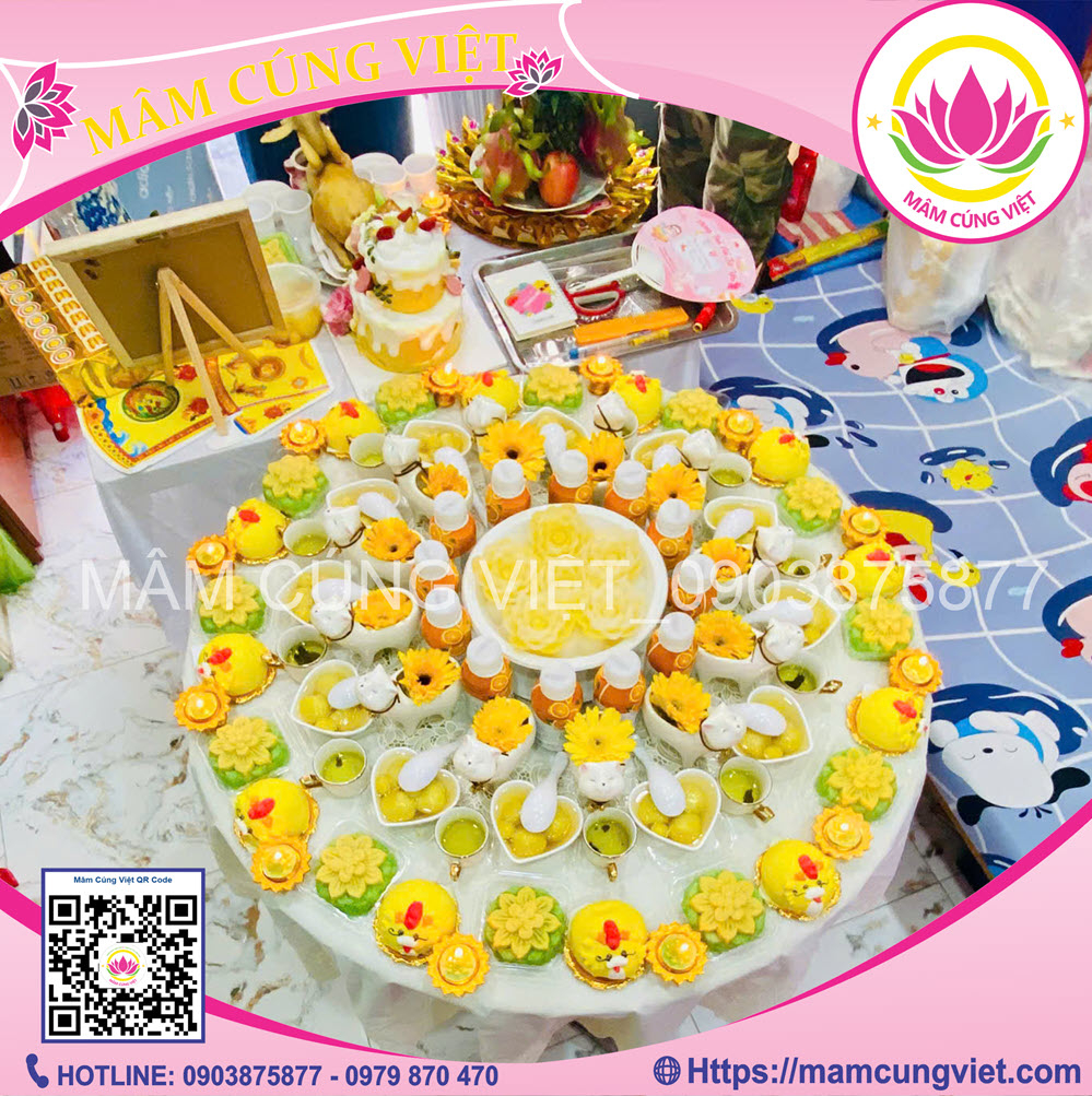 Mâm Cúng Đầy Tháng Bé Gái  Số 1