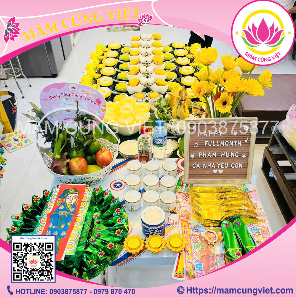 Mâm Cúng Đầy Tháng Bé Gái  Số 2