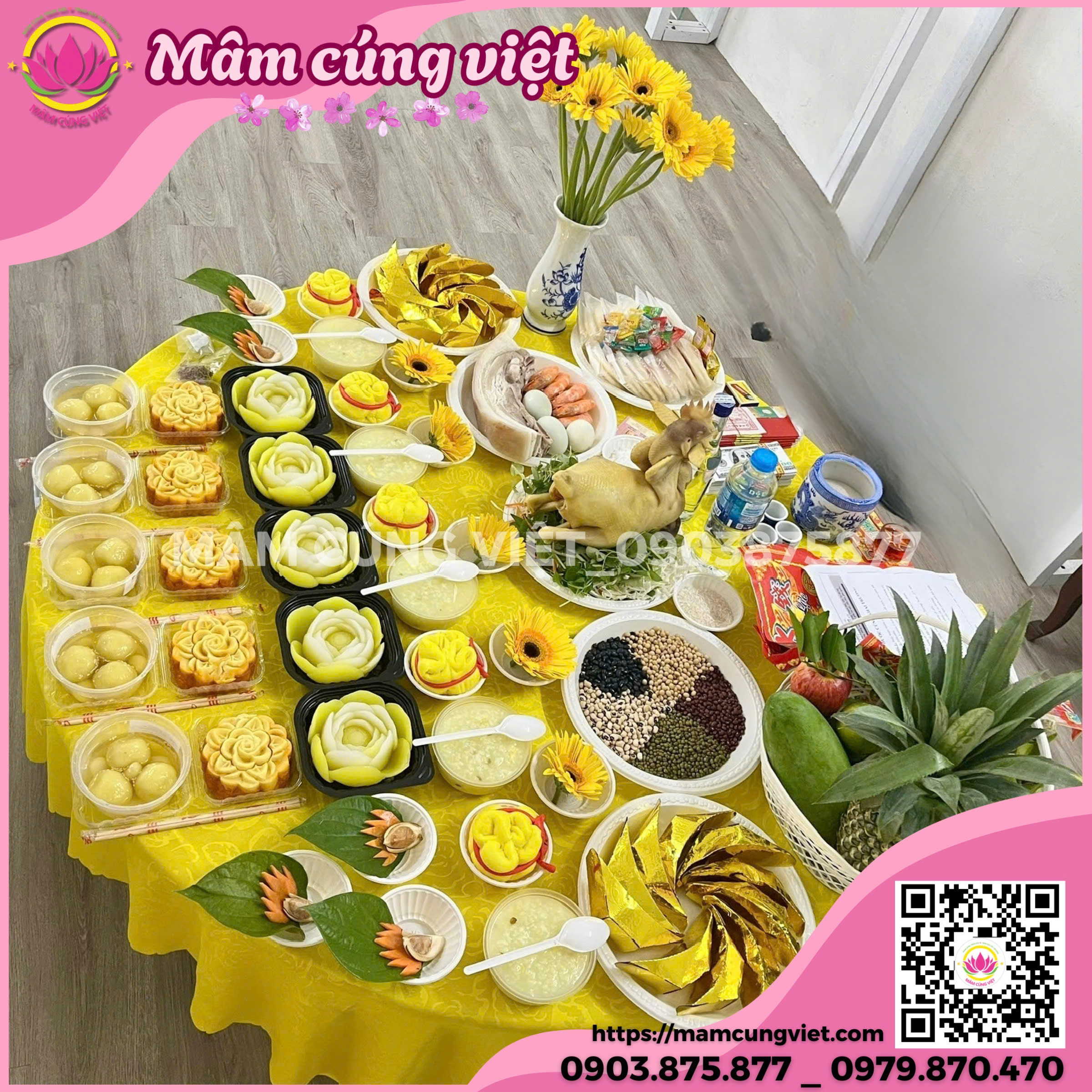 Mâm Cúng Động Thổ Xây Dựng Gói Tone Màu - Ảnh thực tế 1