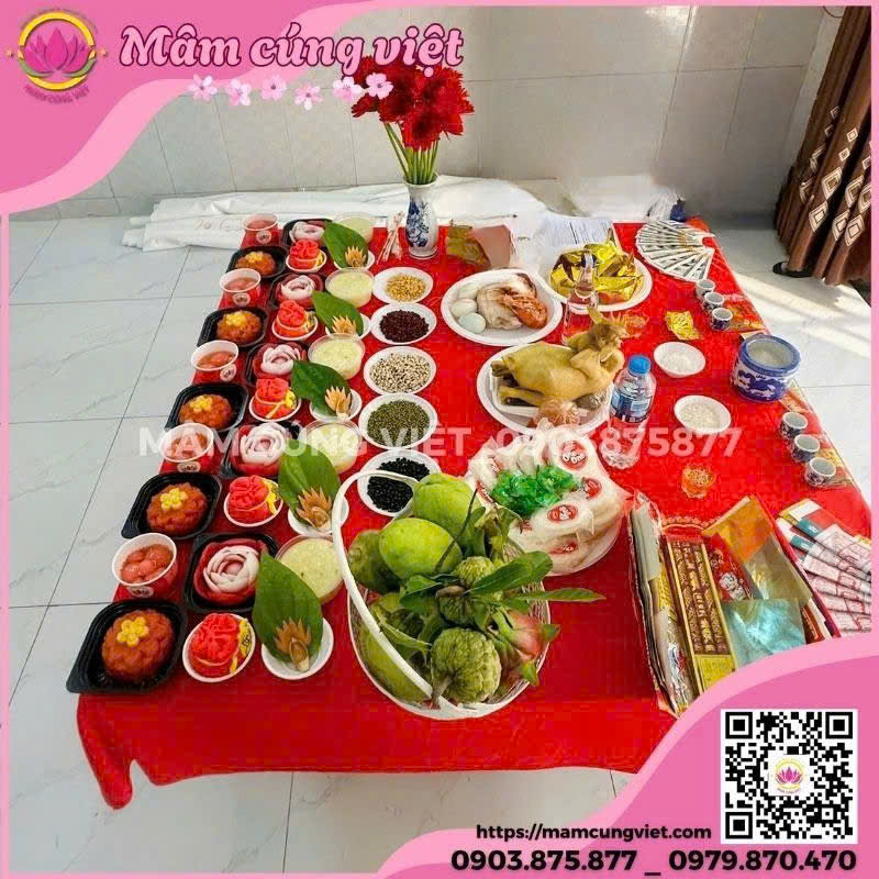 Mâm Cúng Về Nhà Mới Gói Tone Màu - Ảnh thực tế 1