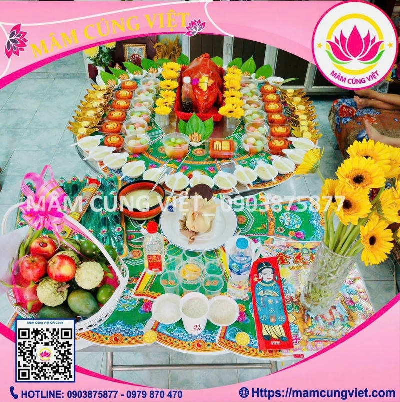Mâm Cúng Đầy Tháng Bé Trai