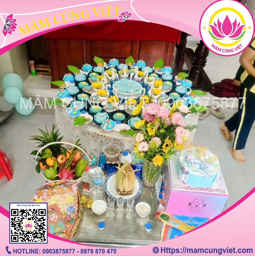 Mâm Cúng Đầy Tháng Bé Trai Số 3