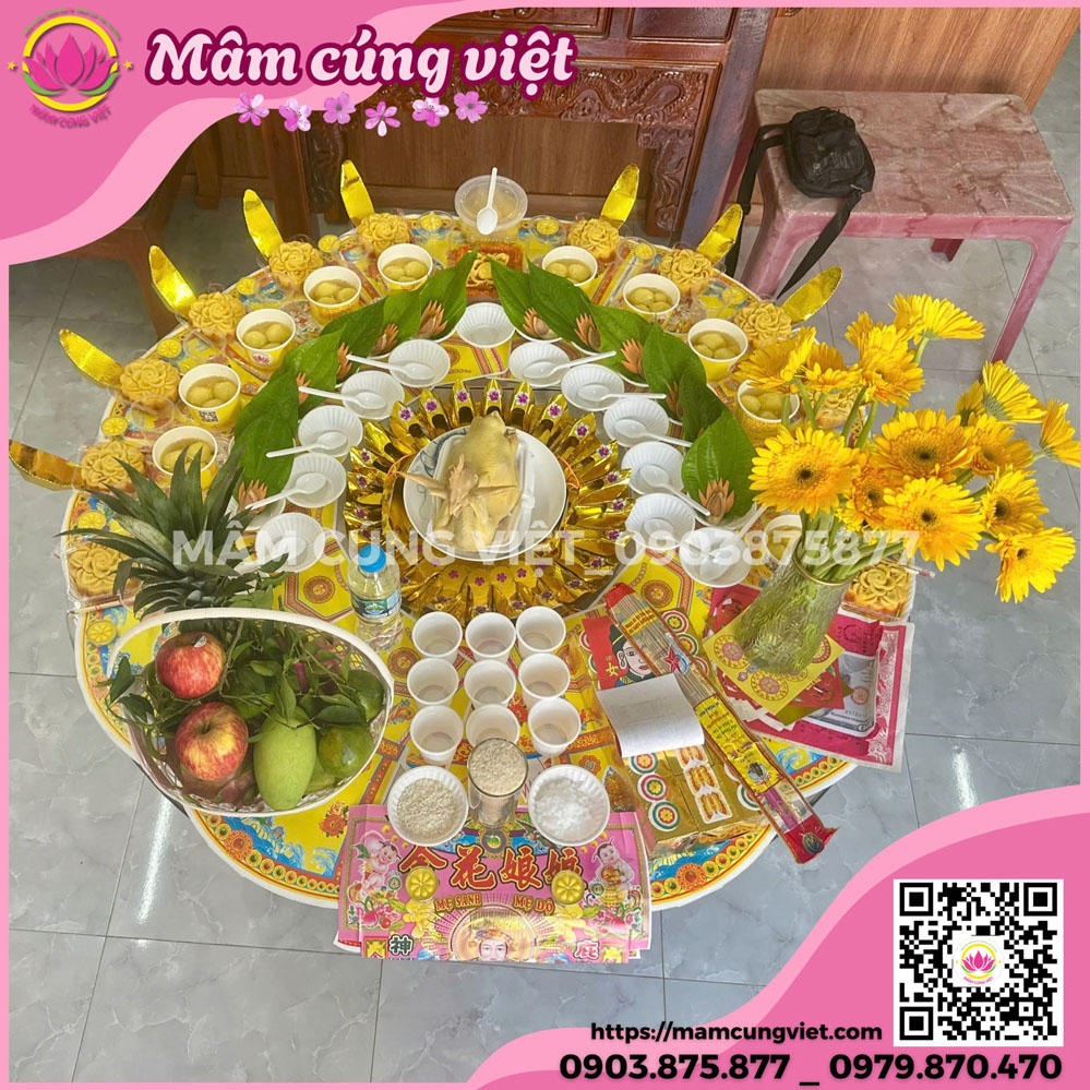 Mâm Cúng Đầy Tháng Bé Gái Số 4