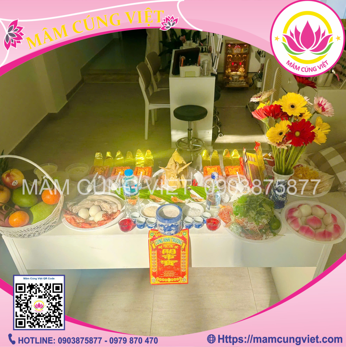 Hoa cúng khai trương chuẩn phong thủy, mang tài lộc và may mắn Hoa cúng khai trương chuẩn phong thủy, mang tài lộc và may mắn