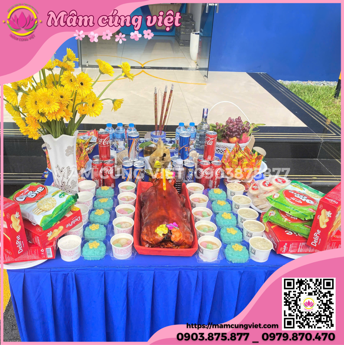 mâm cúng khai trương công ty đầy đủ lễ vật chuẩn phong thuỷ