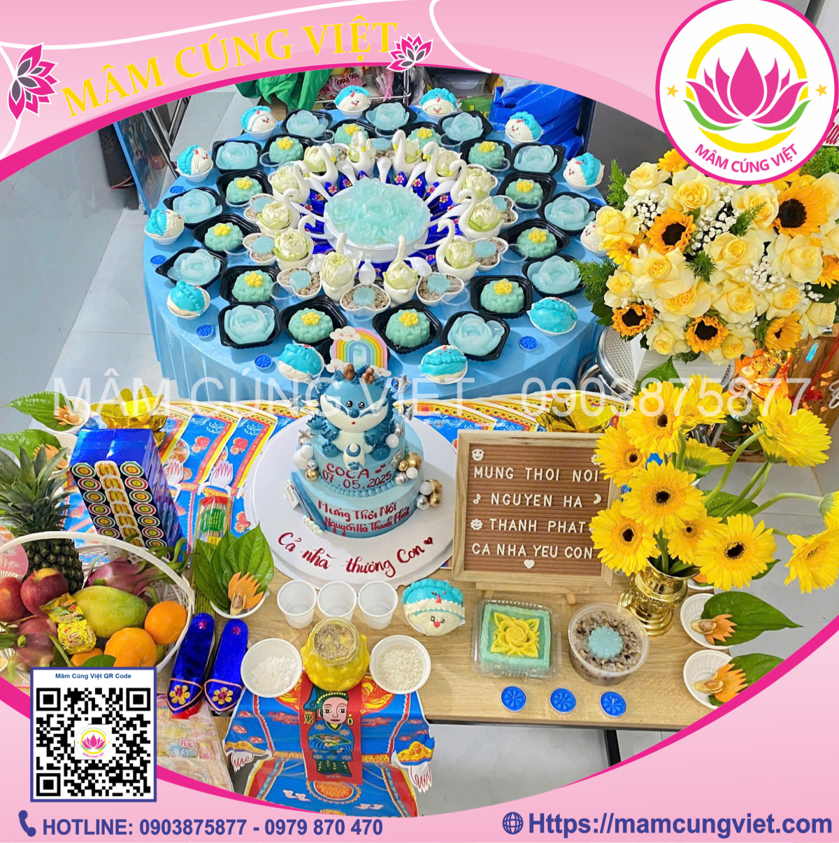 Mâm Cúng Thôi Nôi Mâm Cúng Thôi Nôi Trọn Gói,Lễ Vật Cúng Thôi Nôi Chi Tiết