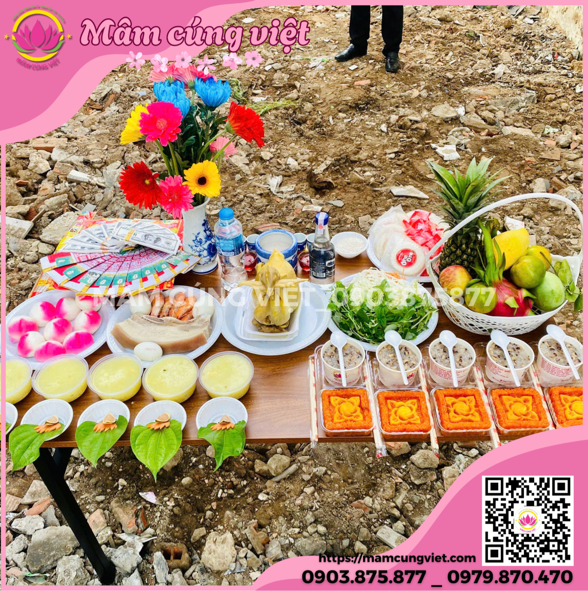 mâm cúng động thổ trọn gói mâm cúng động thổ trọn gói