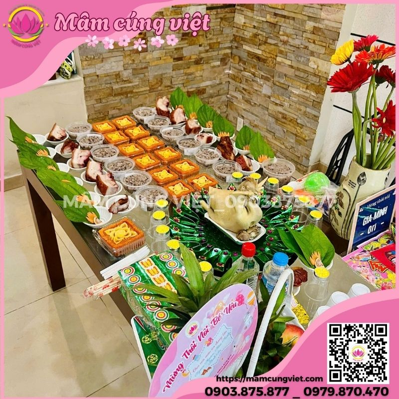 mâm cúng trọn gói, thôi nôi, đầy tháng