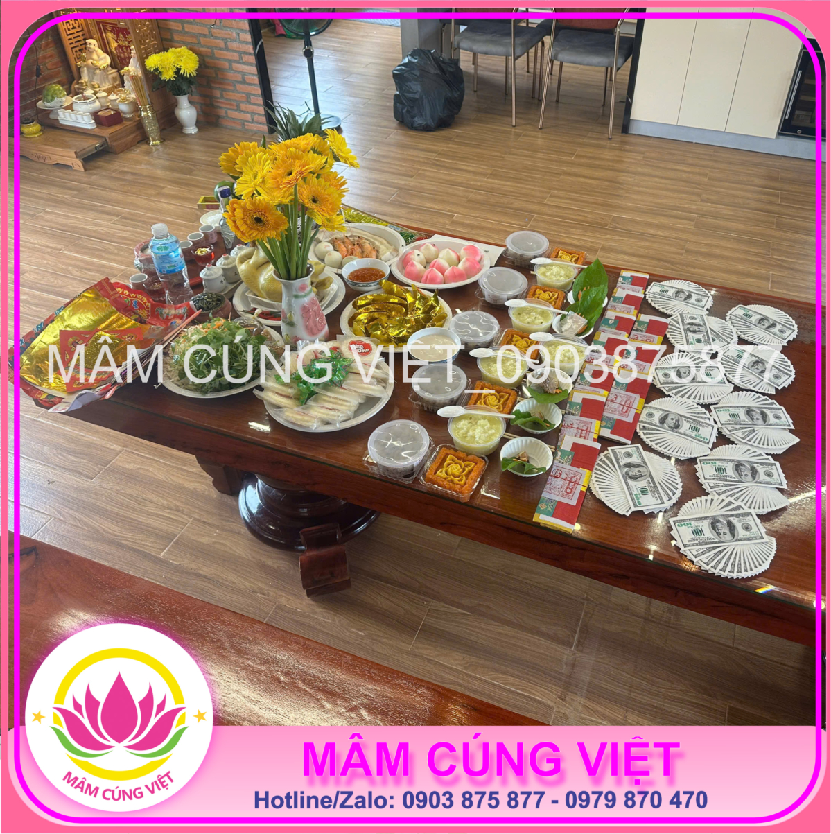 Mâm cúng khai trương trọn gói đẹp, đầy đủ lễ vật, do Mâm Cúng Việt chuẩn bị Dịch vụ mâm cúng, đặt mâm cúng, mâm cúng giao tận nơi.