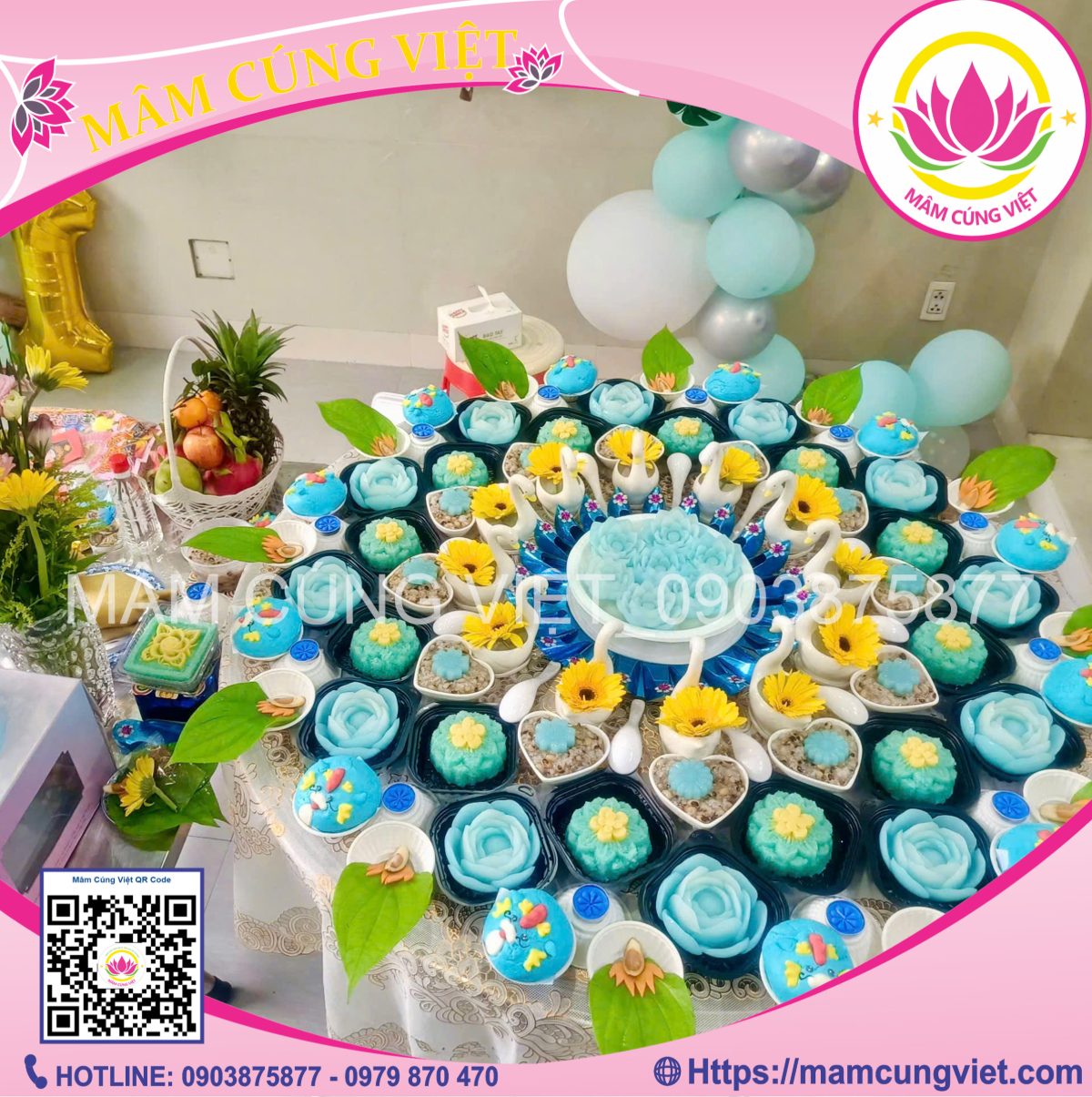 Mâm cúng đầy tháng bé trai, bé gái 