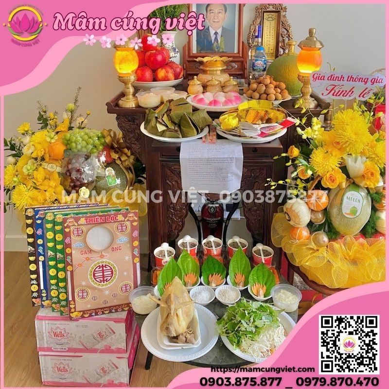 Mâm cúng giỗ ông bà, trọn hiếu con cháu 