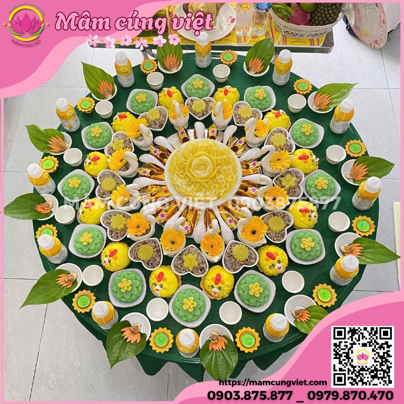 nghi lễ Cúng căn 3, 6, 9, 12 tuổi vẫn đòi hỏi một mâm lễ vật phức tạp và trang trọng 