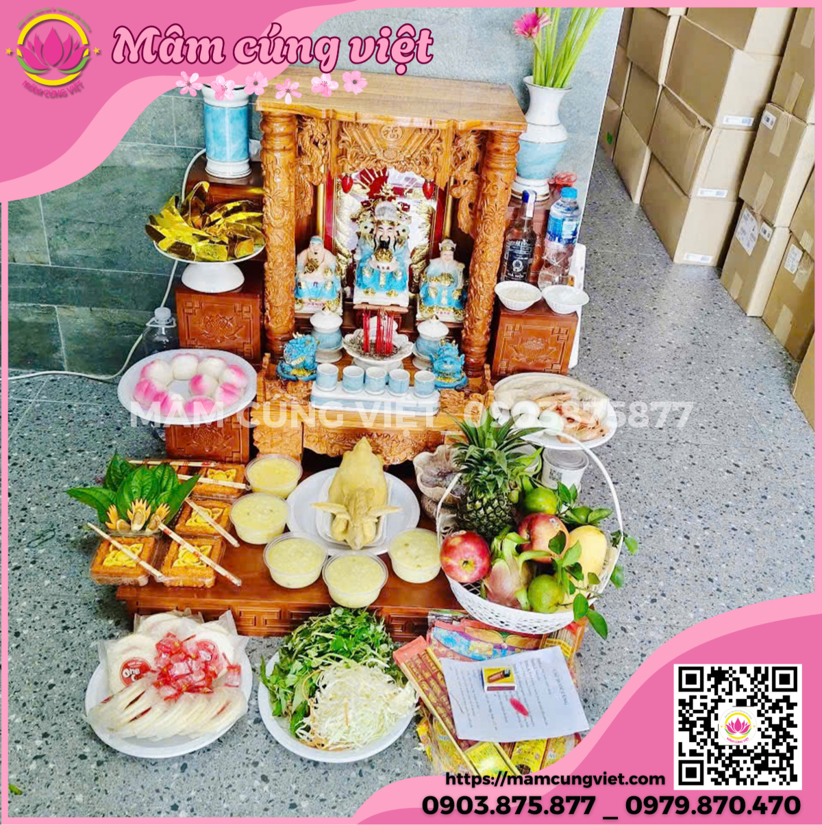 mâm cúng thổ địa, thần tài mâm cúng thần tài thổ địa chuẩn truyền thống