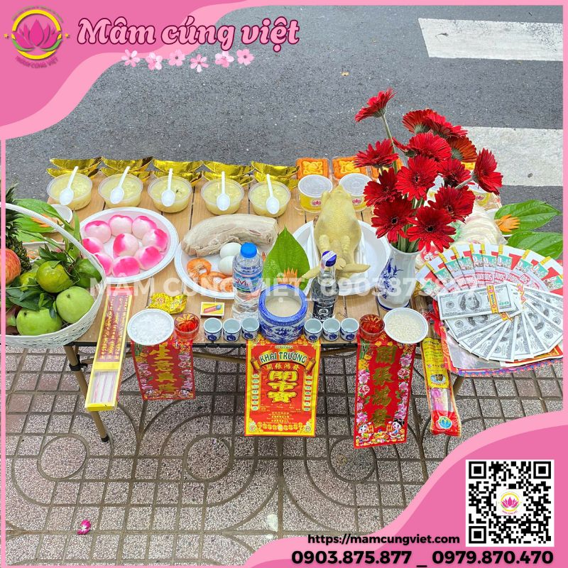 mâm cúng khai trương hồng phát