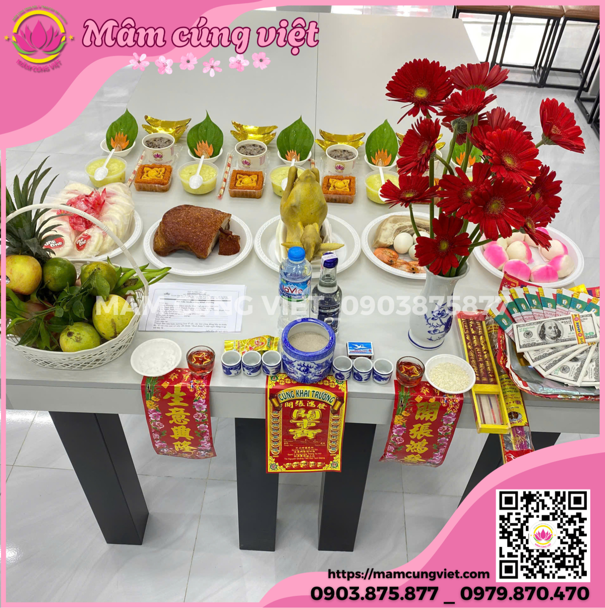 mâm cúng khai trương văn phòng mới nhất xôi chè cúng khai trương văn phòng đầy đủ