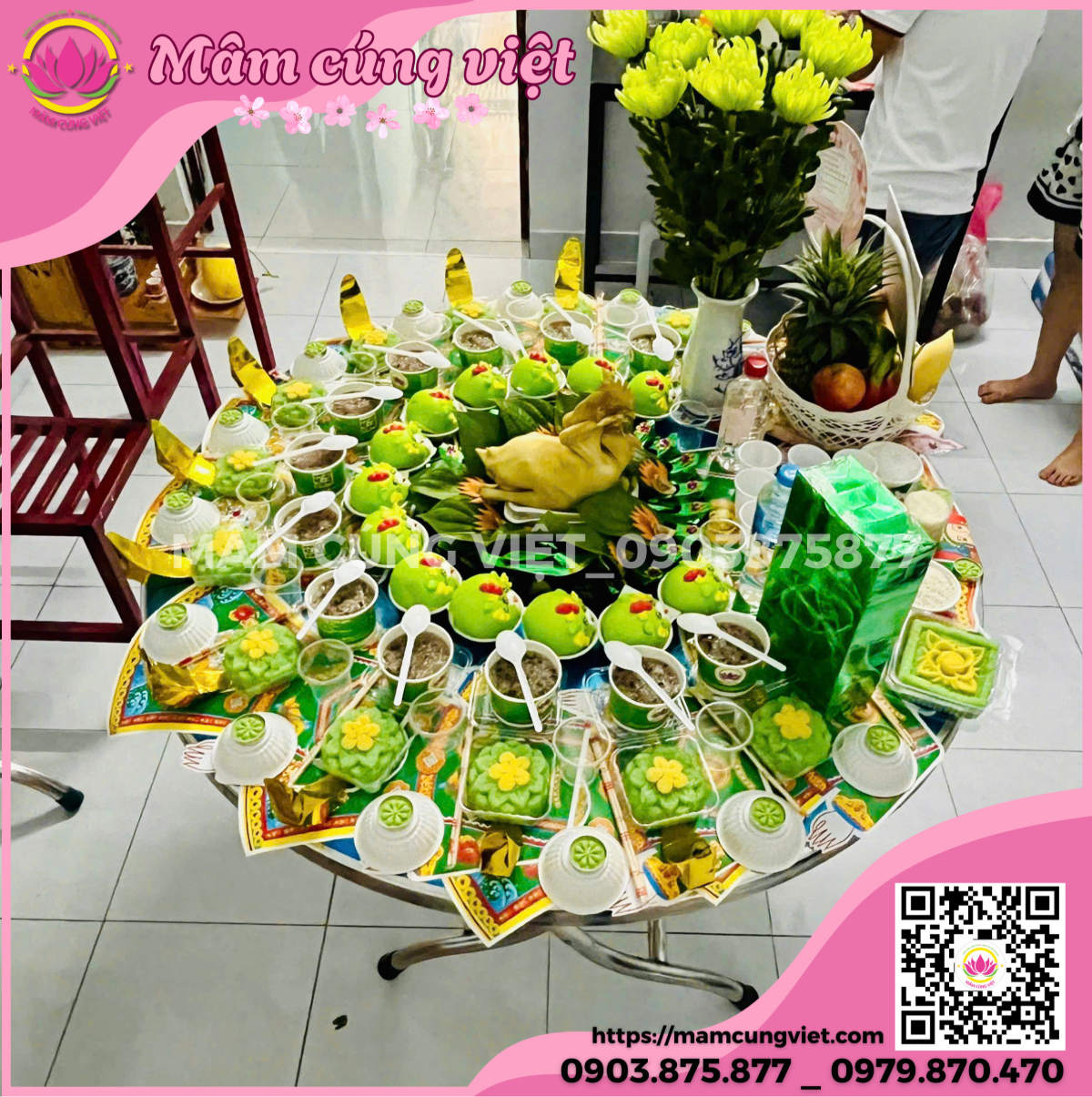 Mâm cúng đầy tháng bé trai, bé gái 