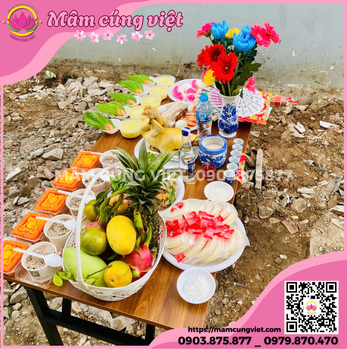 mâm cúng động thổ trọn gói mâm cúng động thổ trọn gói