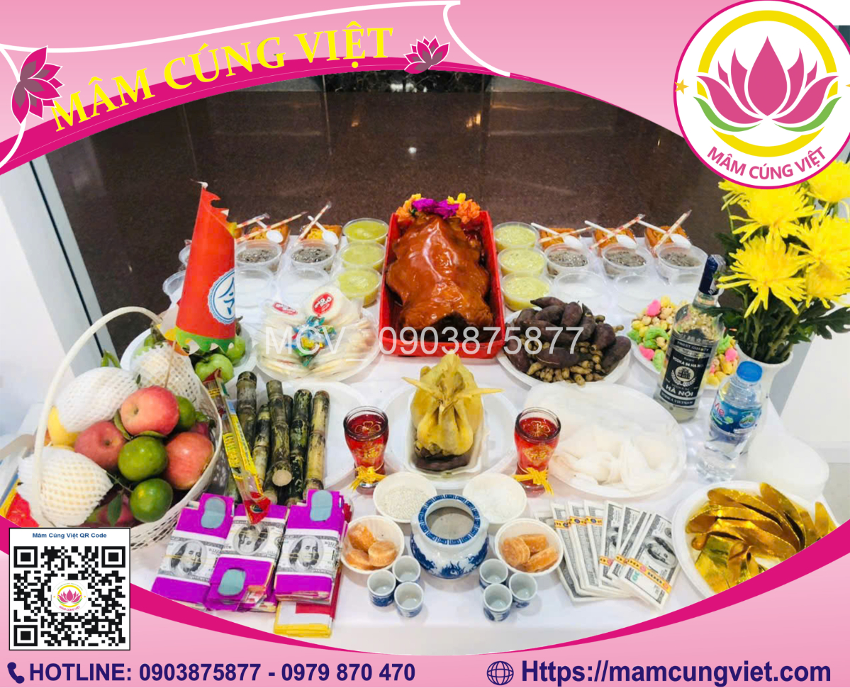 mâm cúng cô hồn cầu an trong cô hồn tháng 7