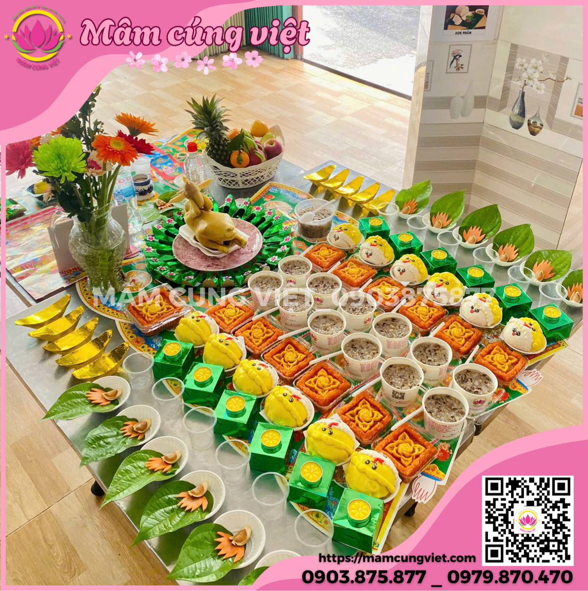 Mâm cúng đầy tháng bé trai, bé gái 