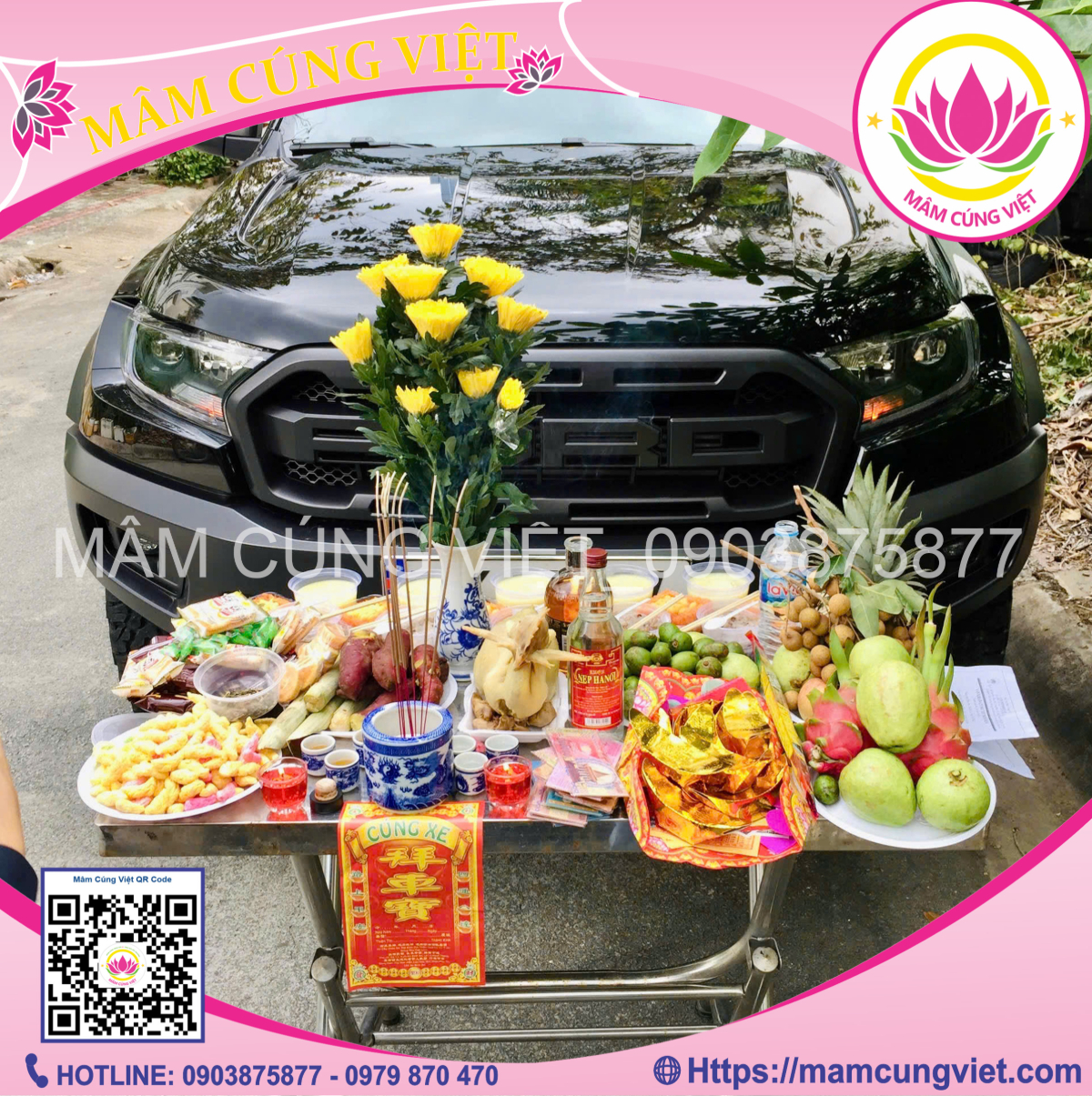 Mâm cúng xe hàng tháng trọn gói đầy đủ lễ vật mâm cúng xe hàng tháng trọn gói tiêu chuẩn
