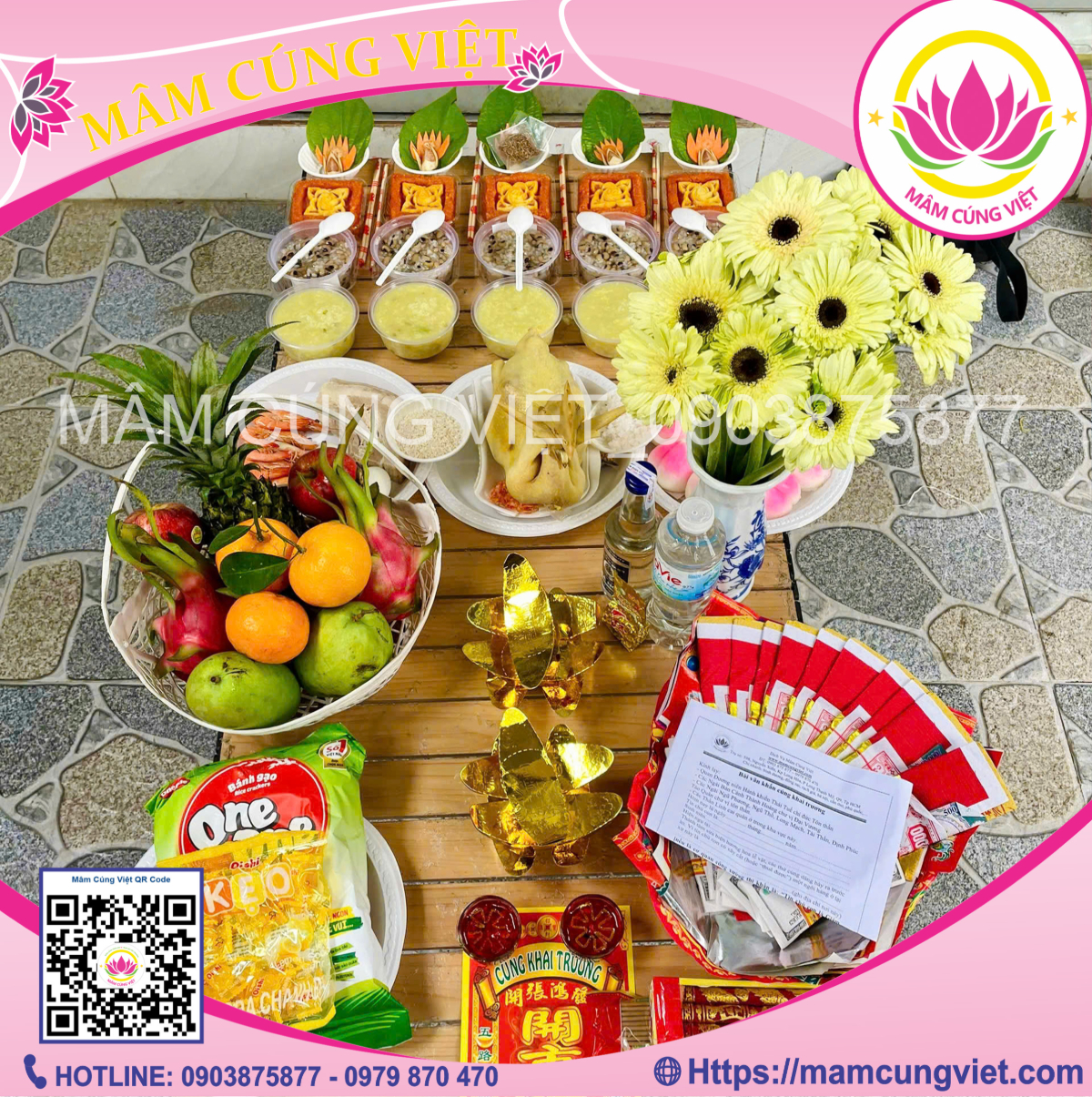 Hoa cúng khai trương chuẩn phong thủy, mang tài lộc và may mắn Hoa cúng khai trương chuẩn phong thủy, mang tài lộc và may mắn