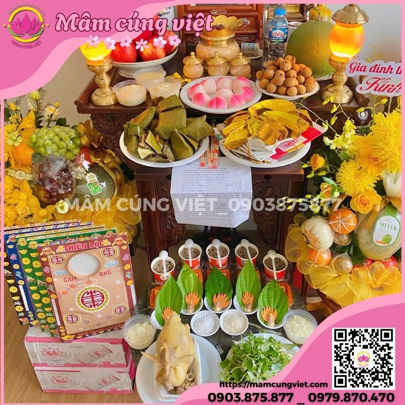Mâm cúng Gia Tiên Chuẩn bị mâm cúng Gia Tiên nhập trạch